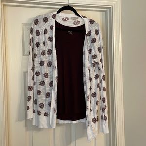 Loft cardigan/tee set